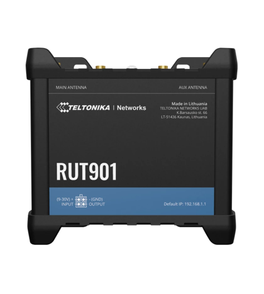 Routeur indus LTE Cat4 2 sims 1Wan 4Lan 100Mb Wifi n TELTONIKA